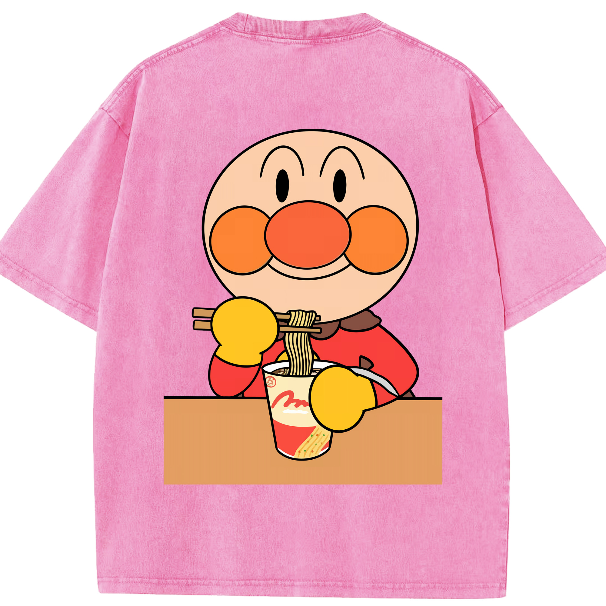 （画像用） アンパンマン Anpanman 綿100% ヴィンテージ風 半袖Tシャツ（背面プリント）